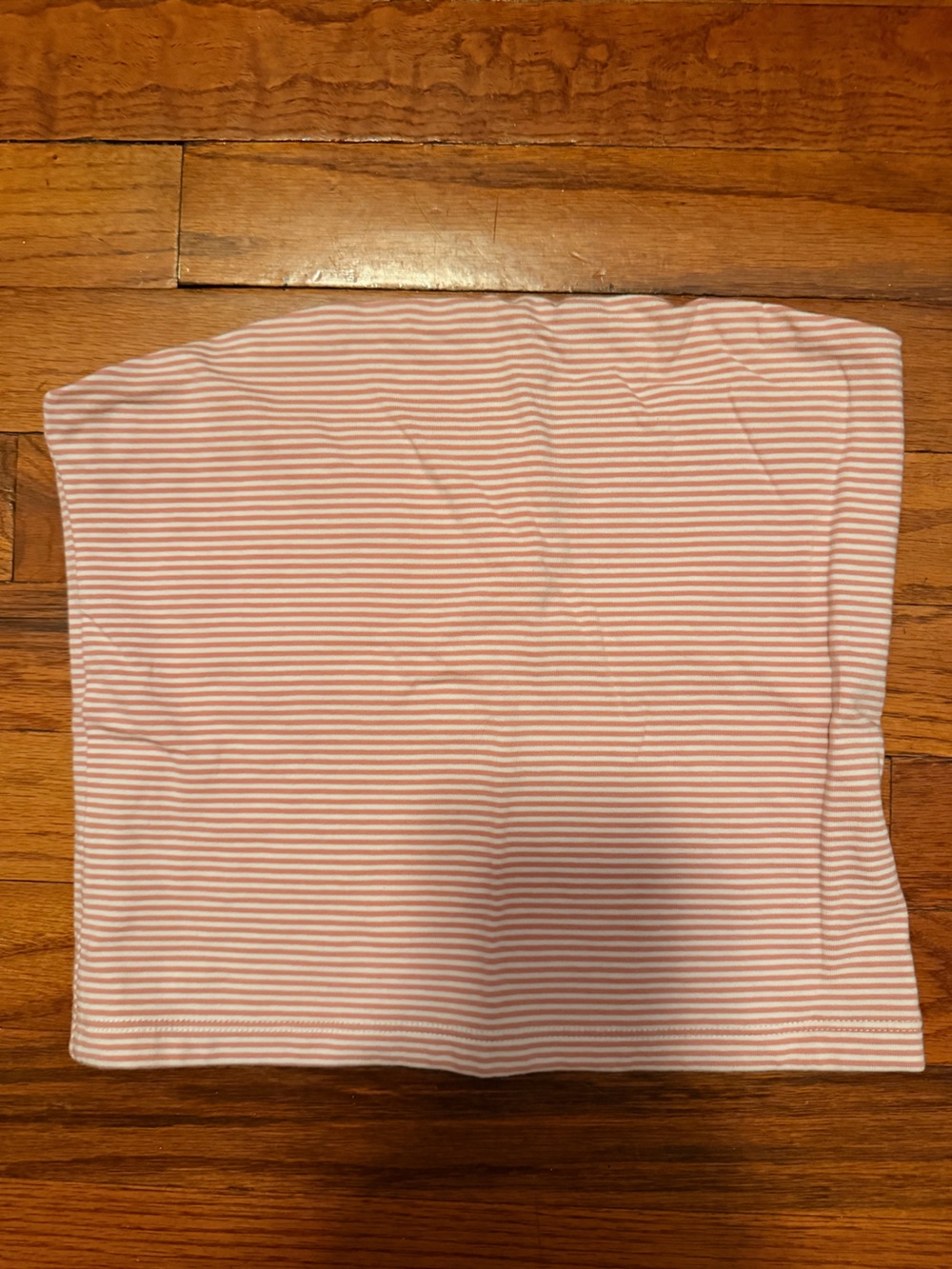 Brandy Melville Pink and White Striped Tube Tank Top